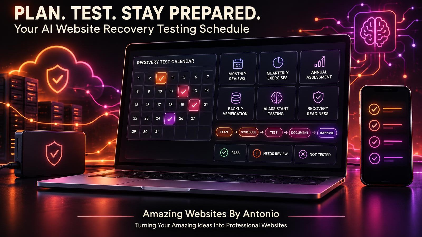 How to Create an AI Website Recovery Testing Schedule That Keeps Your Business Prepared Year-Round