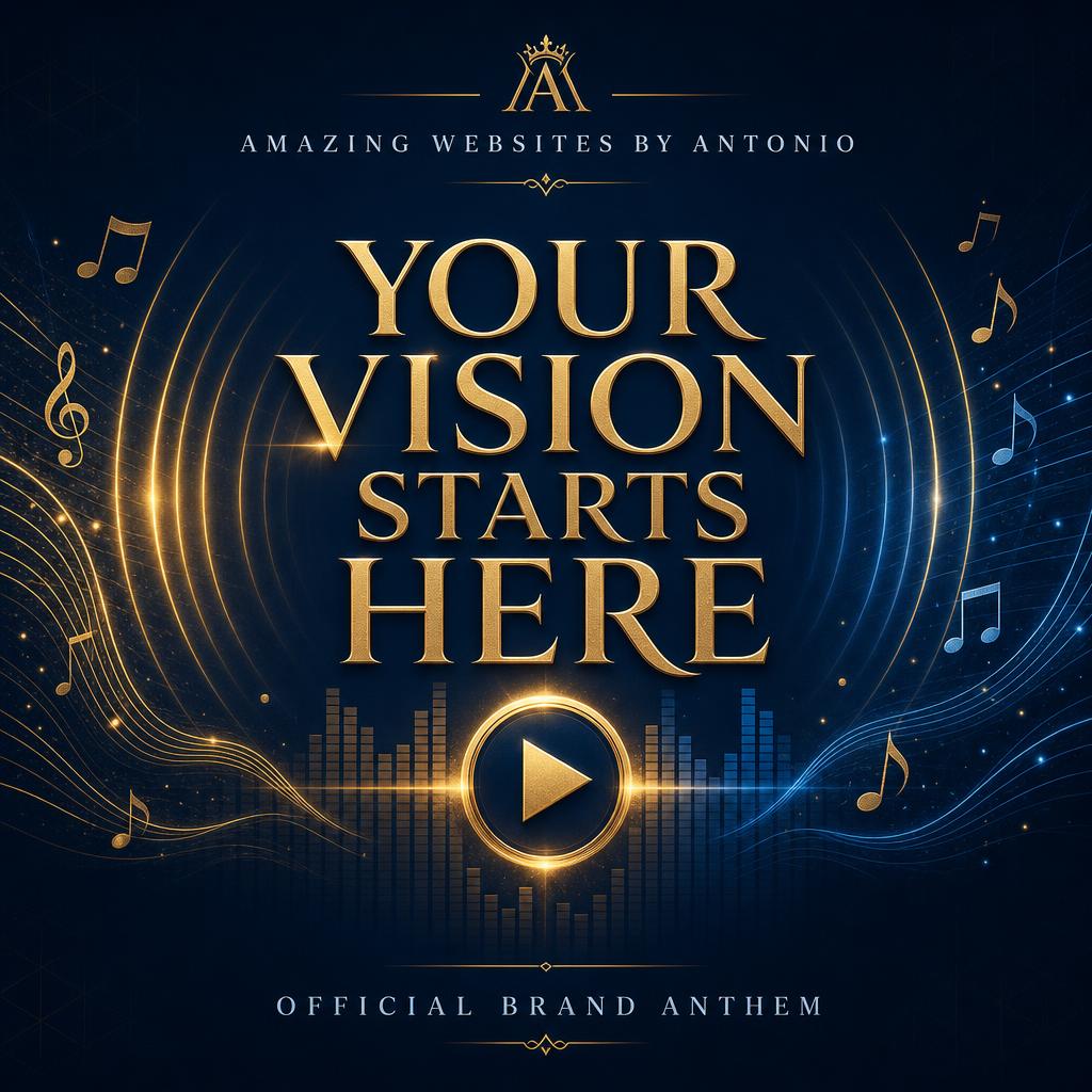 Album cover for Your Vision Starts Here β the official brand anthem of Amazing Websites By Antonio
