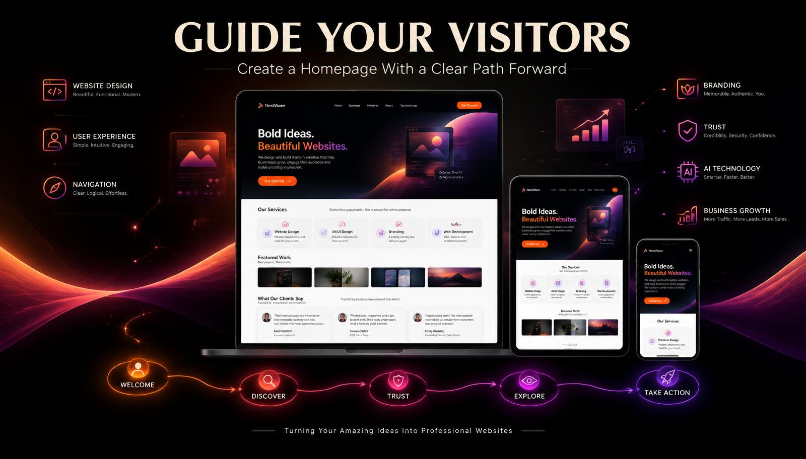 How to Create a Website Homepage That Guides Visitors Instead of Overwhelming Them