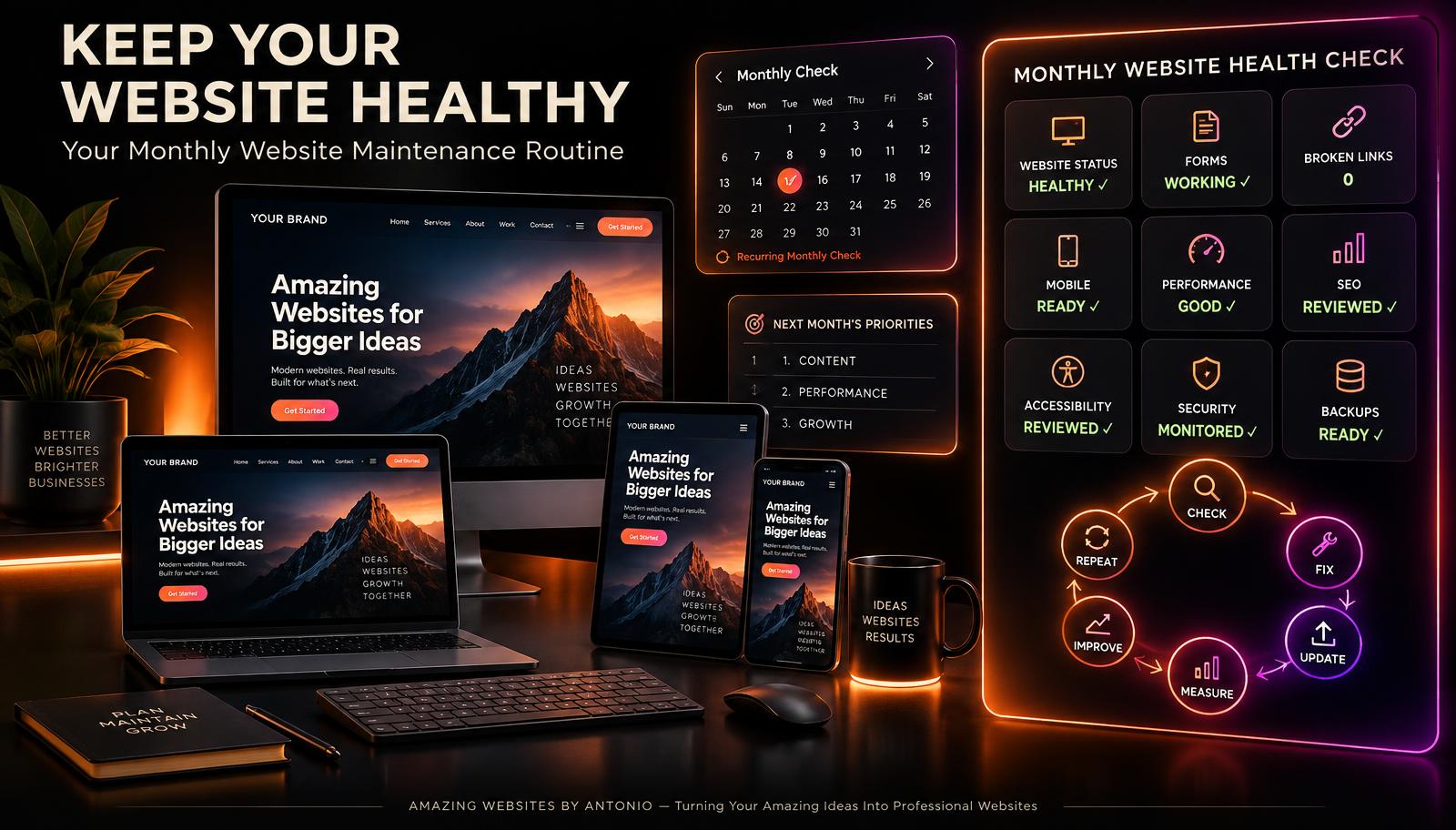 How to Create a Monthly Website Maintenance Routine That Keeps Your Site Healthy